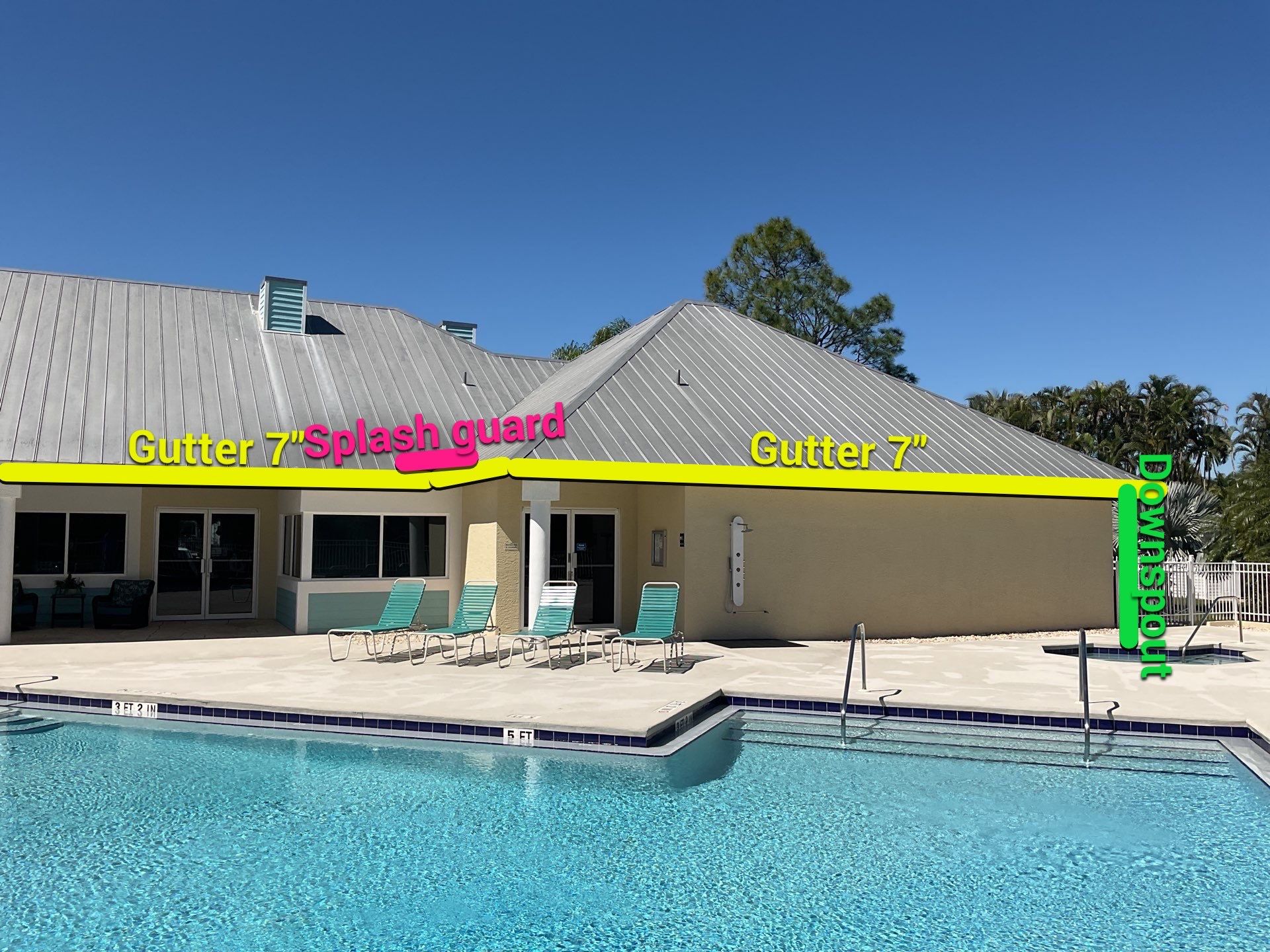 White K-Style Gutters in Fort Myers FL by Gutter Professors