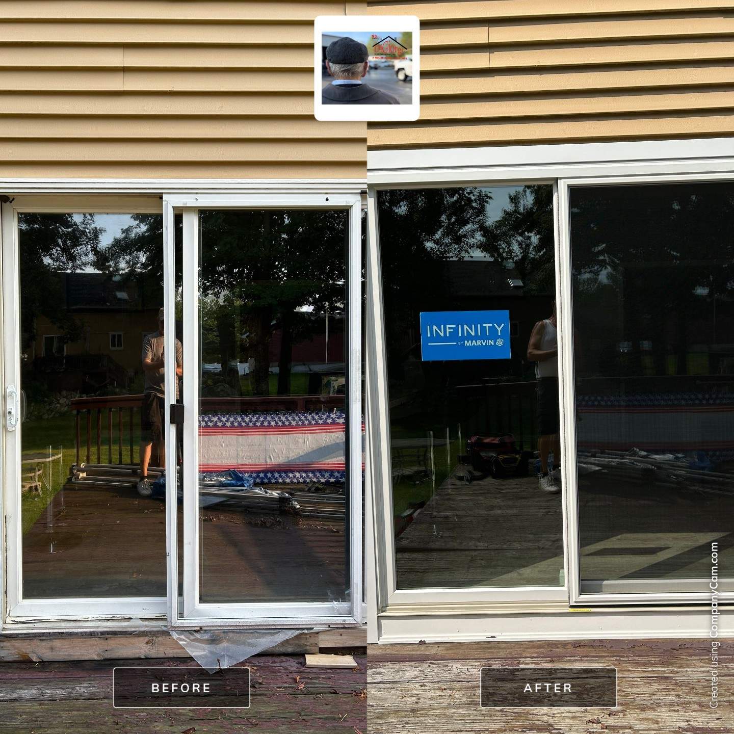 Infinity by Marvin Sliding Patio Door Installation by DiGiorgi Roofing and Siding Inc