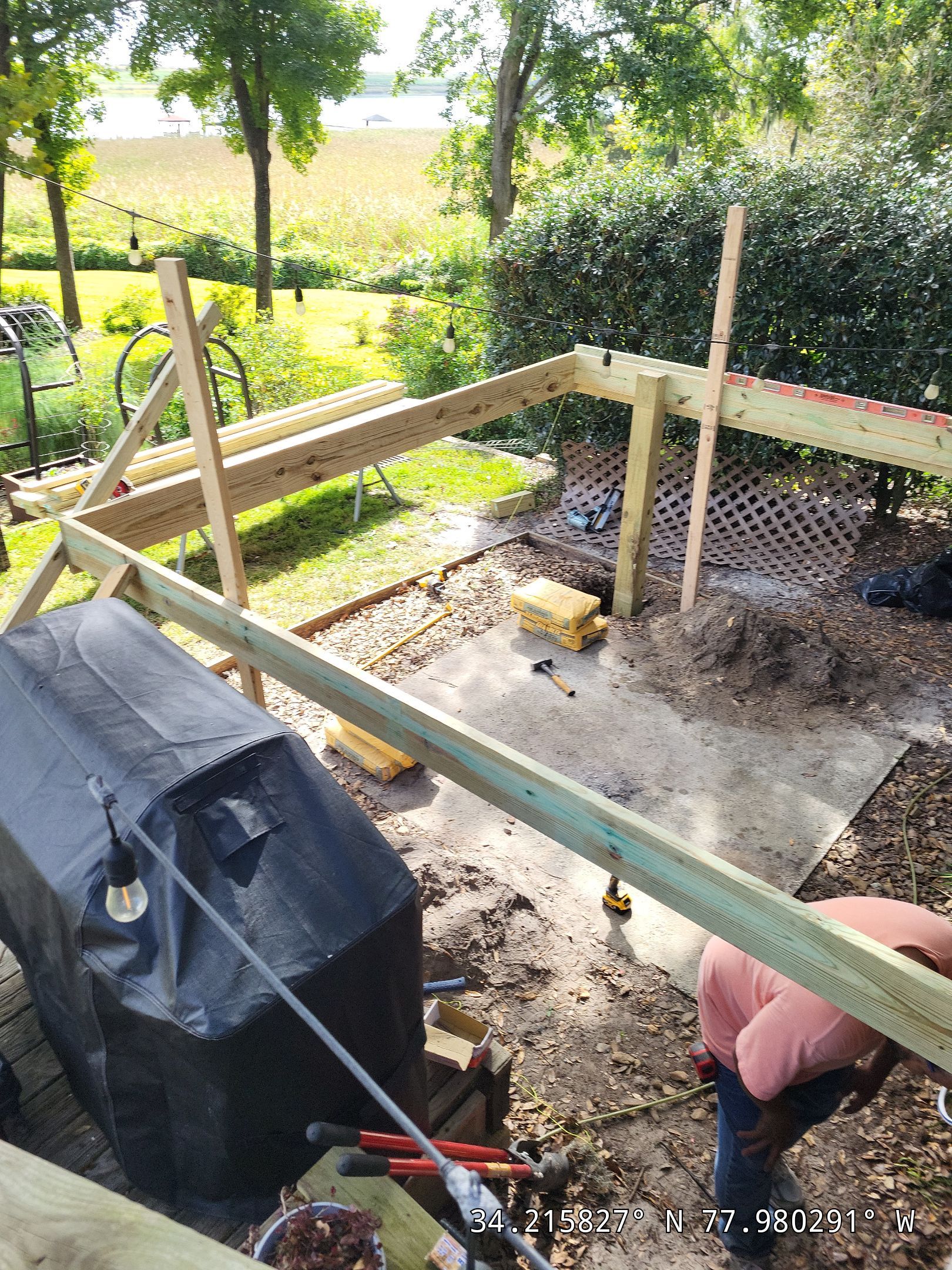 Custom Back Deck Build in Leland, NC by RGR Construction and Roofing, LLC