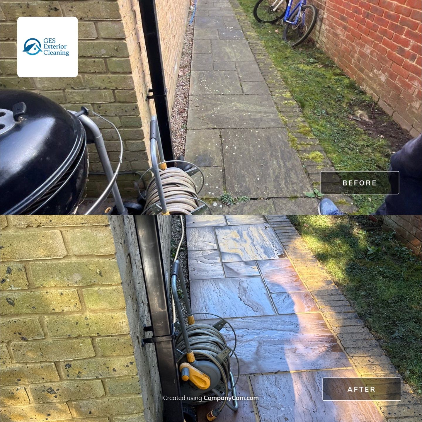 Slate Roof  - Patio - Stonework Clean using Honda 21lt High Pressure Machine by Ges Exterior Cleaning ltd