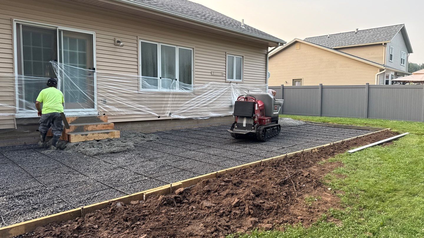 Broom Finished Patio  by NG Masonry & Construction LLC