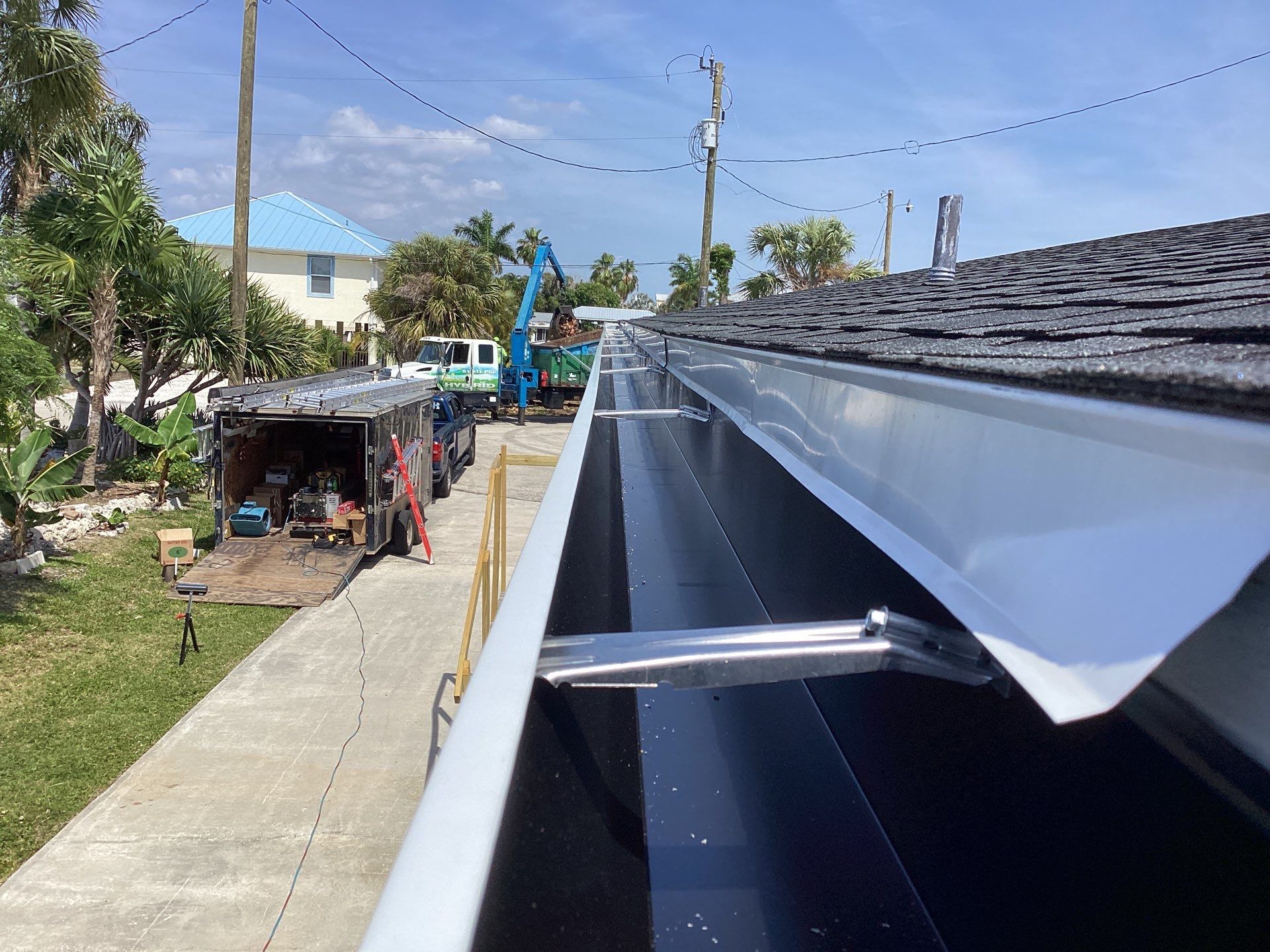 Aluminum Gutters for Beachside Homes in St James City FL by Gutter Professors