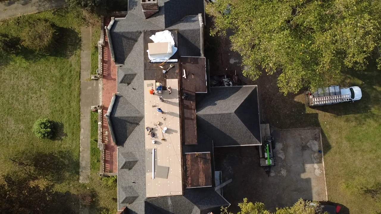 Middletown Mansion Restoration Project - Low Slope Roof by Level Up Roofing and Restoration Services LLC