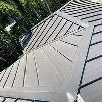 .032 Aluminum 1.5" Mechanical Seam Dark Bronze  by Total Roofing System The Metal Roof Experts
