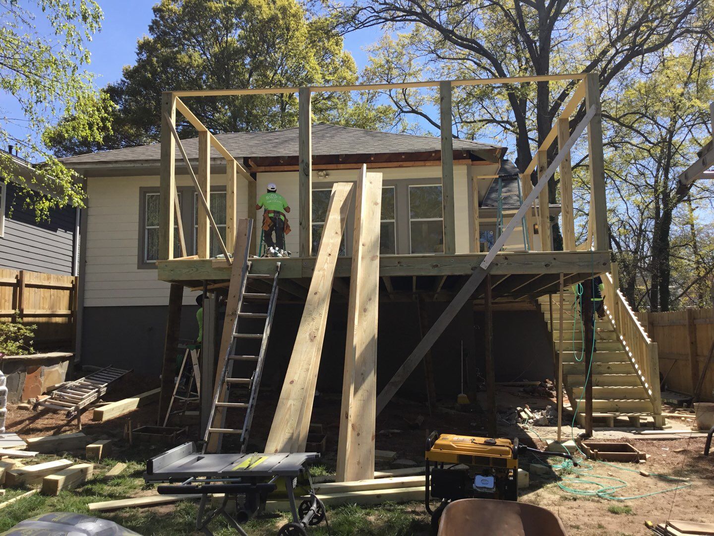 Custom Screened Porch Addition with Vaulted Wood Ceiling in Atlanta by Swift Home Renovations
