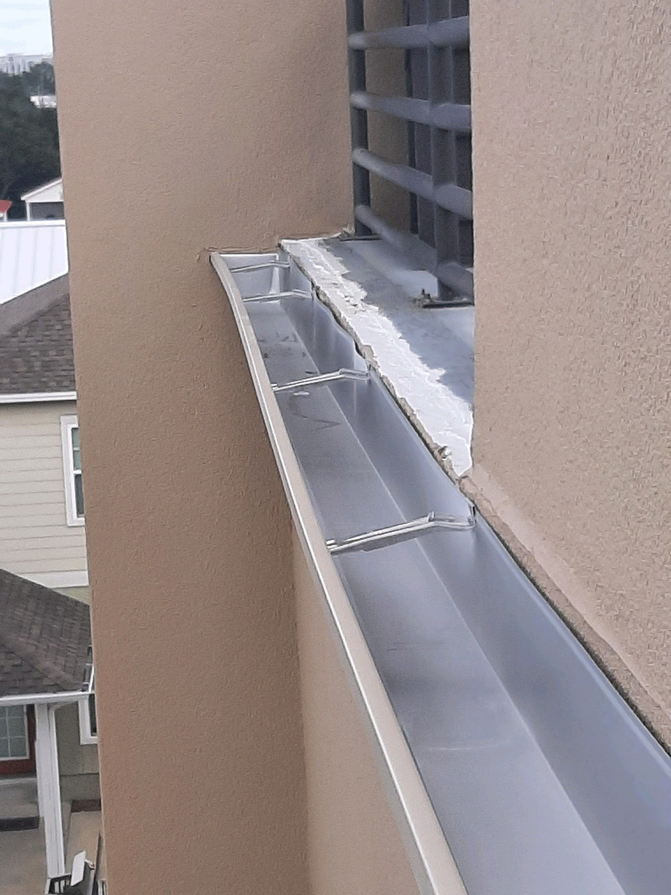 Gutter Installation using Wicker Color K-Style Gutters by Gutter Professors