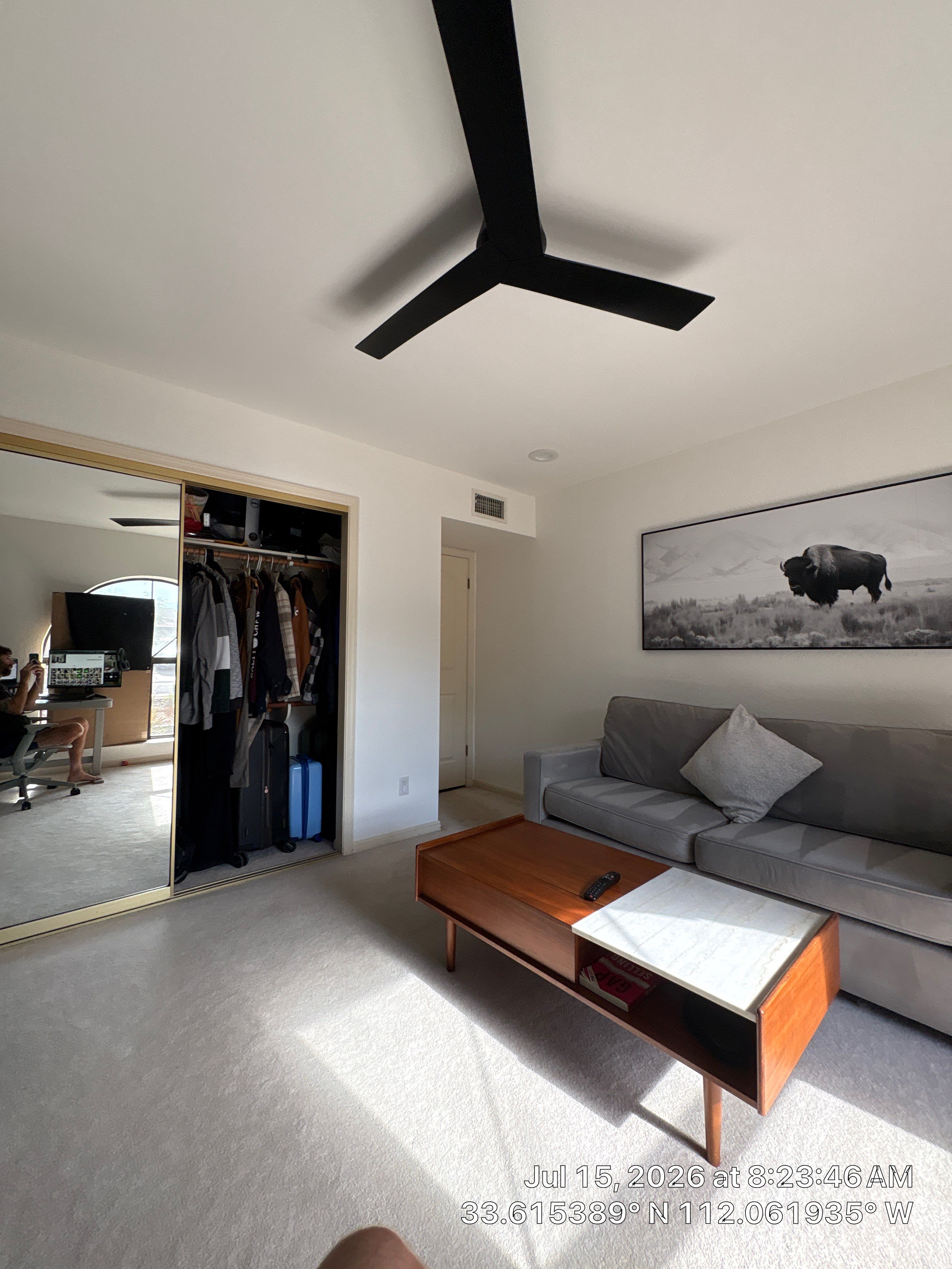 Modern Home Office and Indoor Putting Green Setup in Phoenix by CompanyCam Sales Demo
