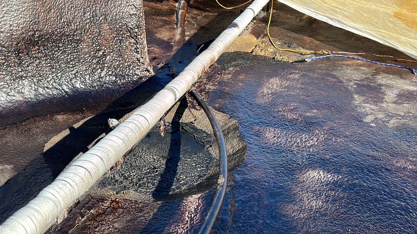 Foam Refurbish using Conklin Benchmark/PUMA XL coatings and spray foam; Also metal roofing around parapet wall by Straight Edge Roofing Inc