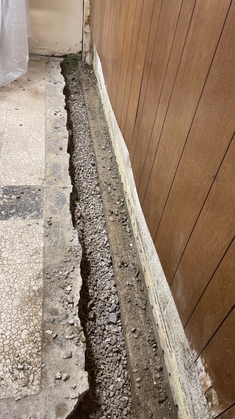 Interior Waterproofing Using GrateDrain™ Products by Toledo Basement Repair 