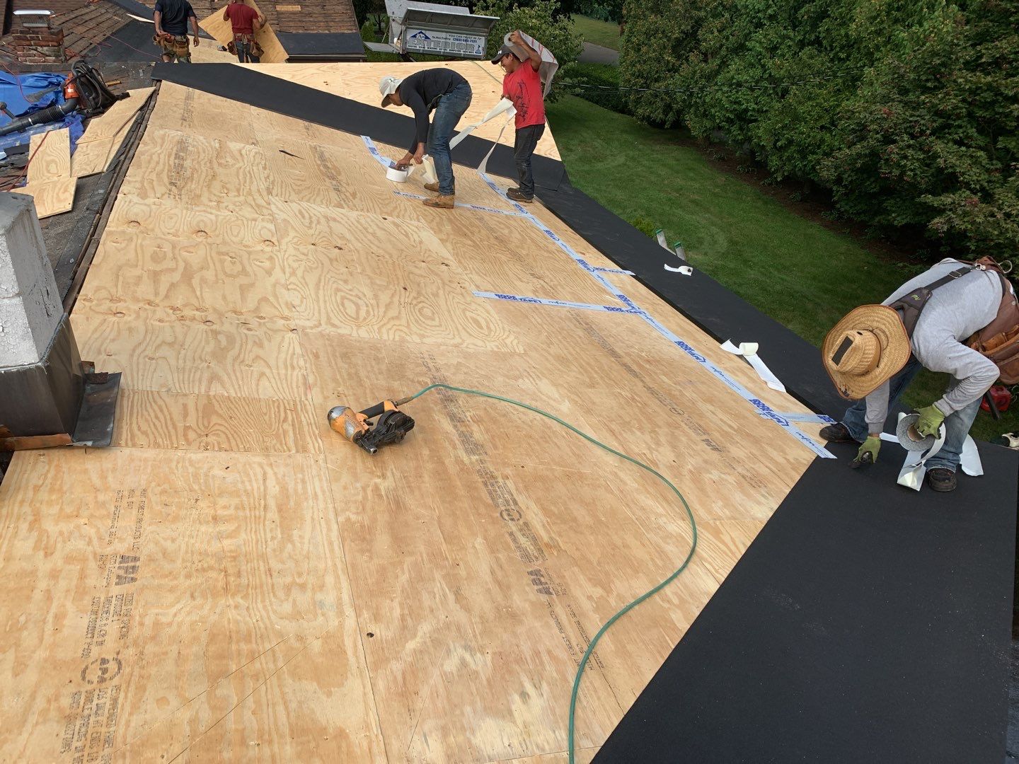 Residential Roofing Installation using Owens Corning Duration Brownwood by A Plus Exterior