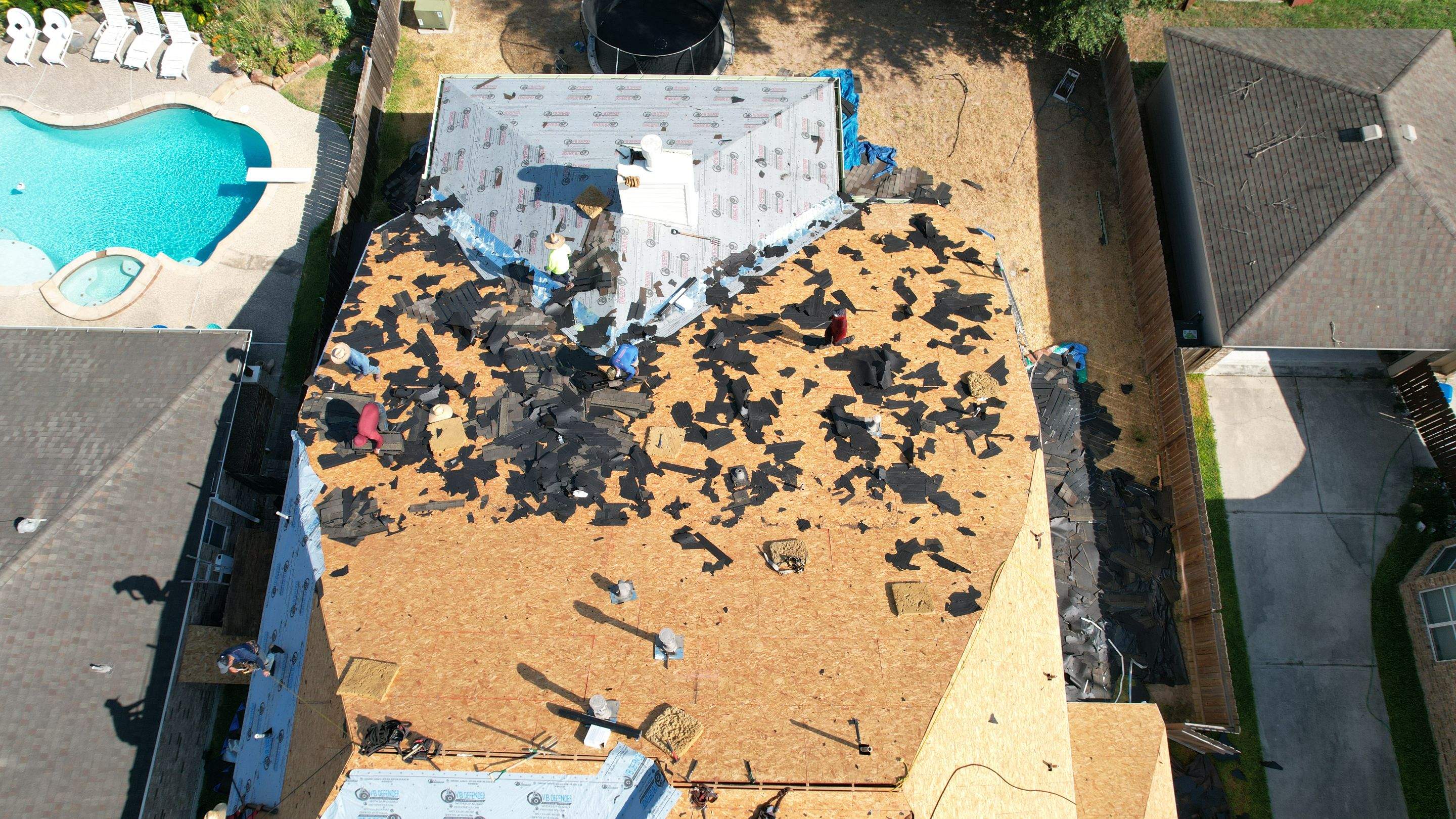 Brick Two-Story Roof Replacement, Tear-Off to Finish — Spring, TX by PL Roofing & SB Roofing, LLC.