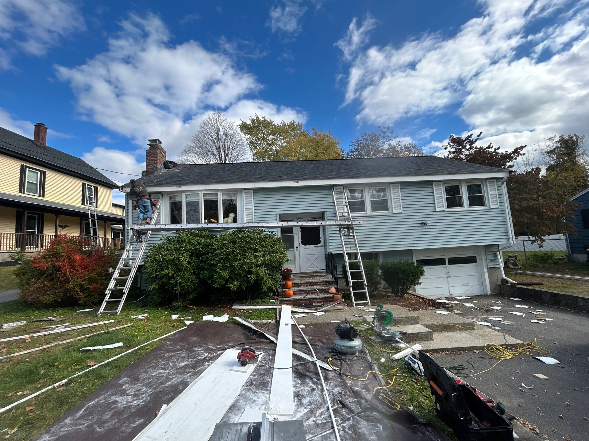 Full Roofing, Chimney, and Gutter Renovation | Woburn, MA by Mighty Dog Roofing of Greater Middlesex County