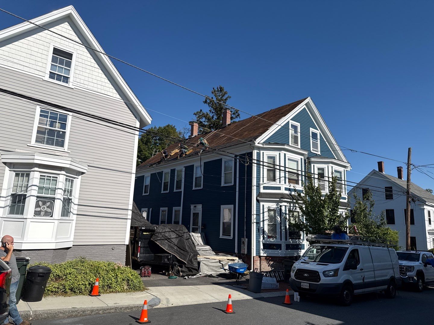 Half Roof Replacement for Solar Installation – Townhouse with New Plywood Decking by Sensible Home Solutions