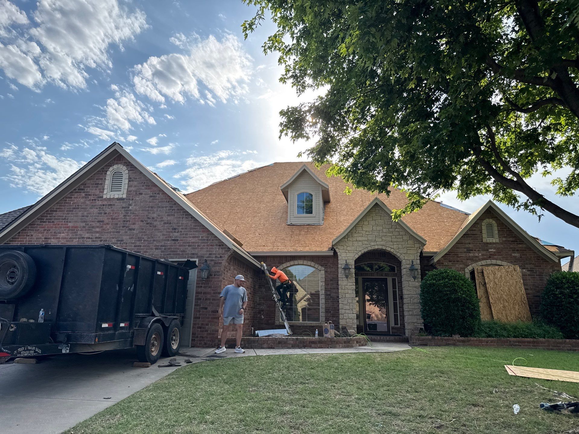 GAF Timberline UHDZ Full Storm Restoration - Exterior Paint & Interior Repair - Oklahoma City, OK by 5Coat Roofing & Construction
