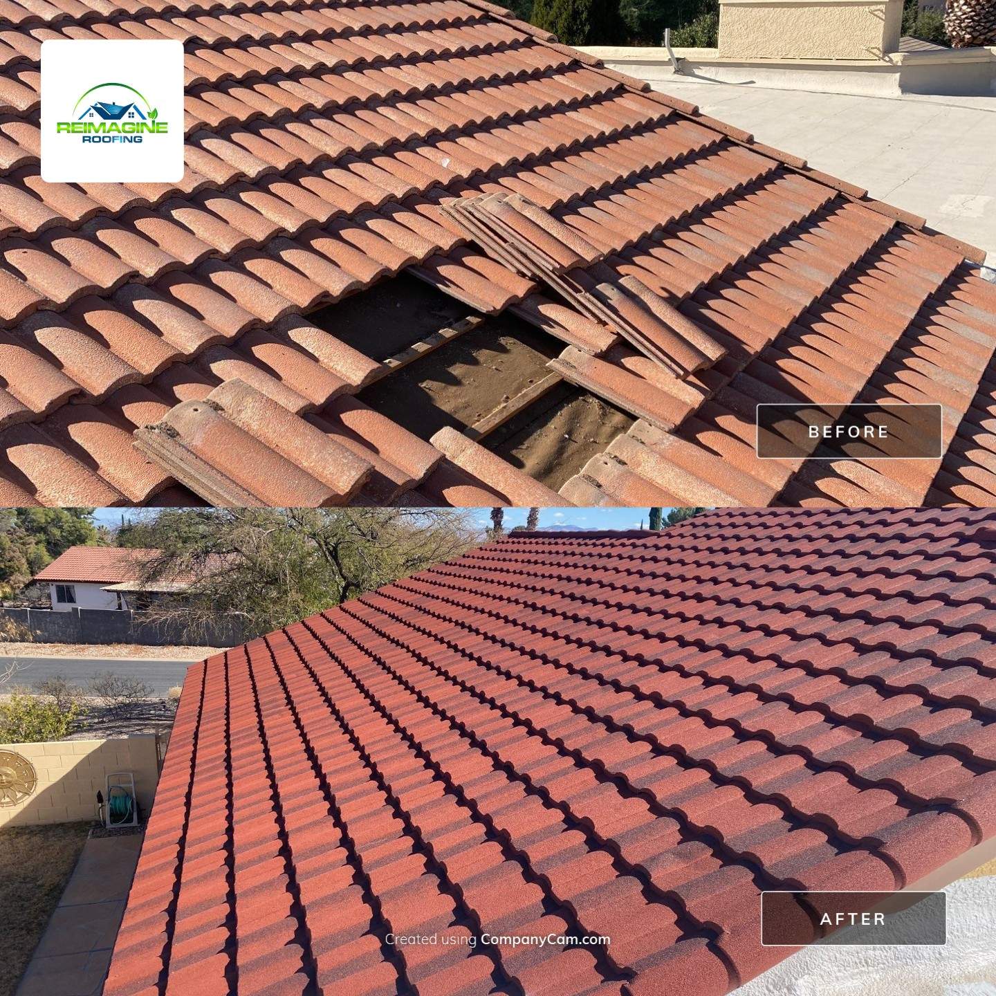 Terra Cotta Stone Coated Steel by Reimagine Roofing