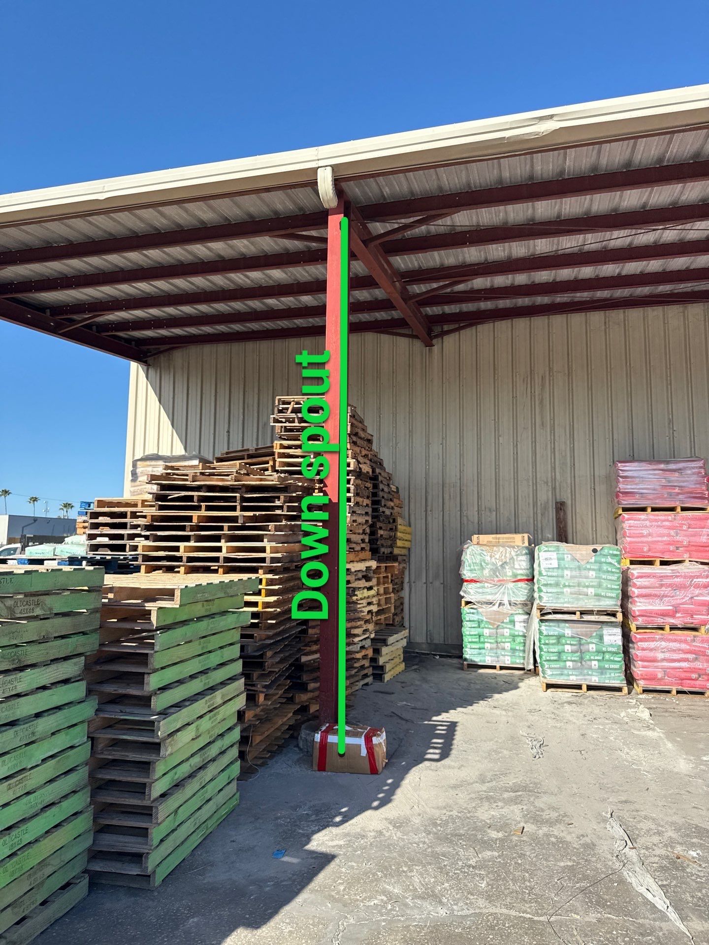 Commercial Box Gutters and White Downspouts Installation in Tampa FL by Gutter Professors