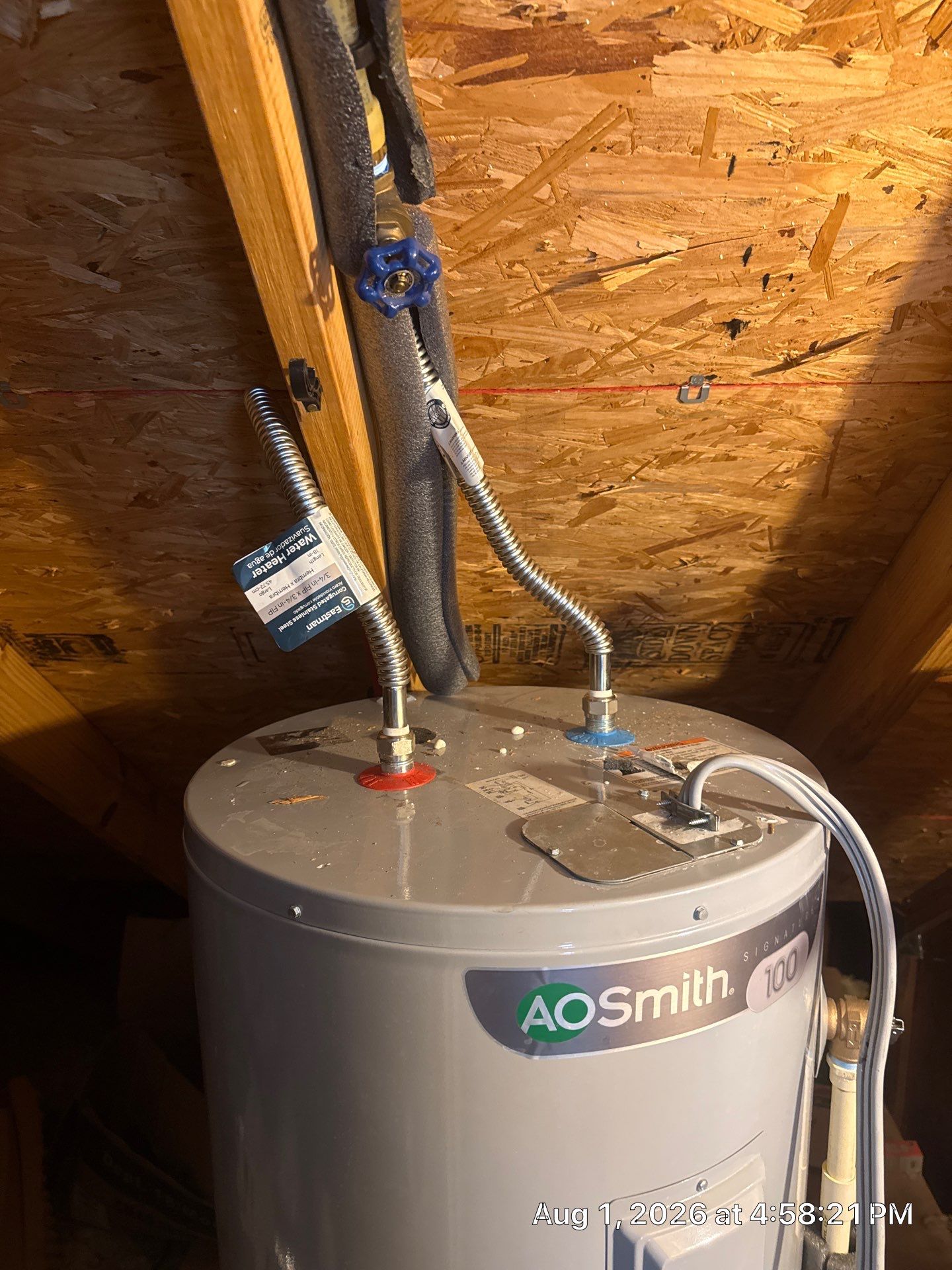 Attic Water Heater Installation and General Plumbing Repairs in College Station by 4L Contracting LLC