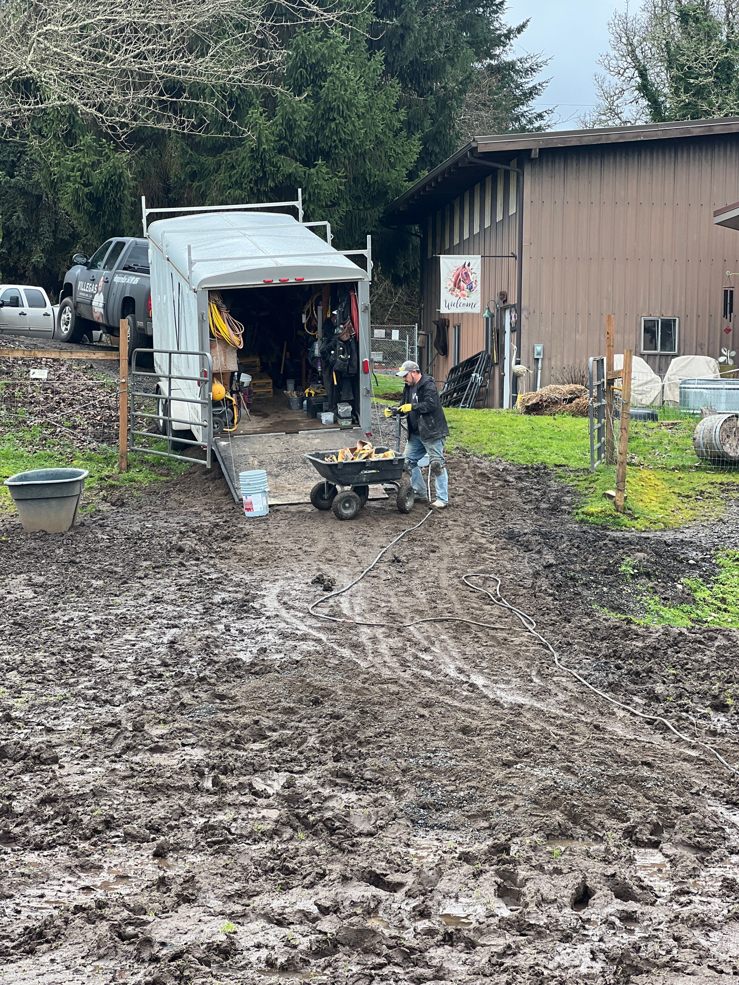 Shed Cover using Pressure Treated Posts by Villegas Remodeling, LLC