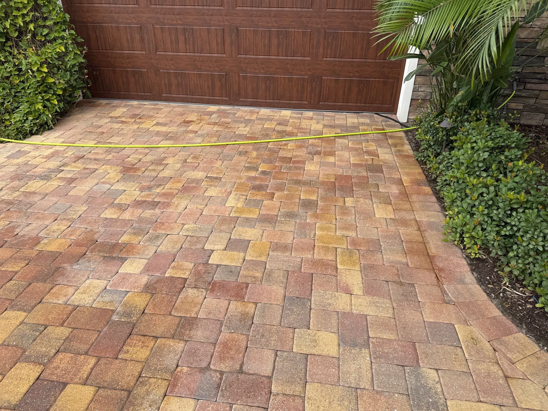 Paver Driveway Cleaning in Winding River Community, Bradenton, FL by Sunshine AquaWash