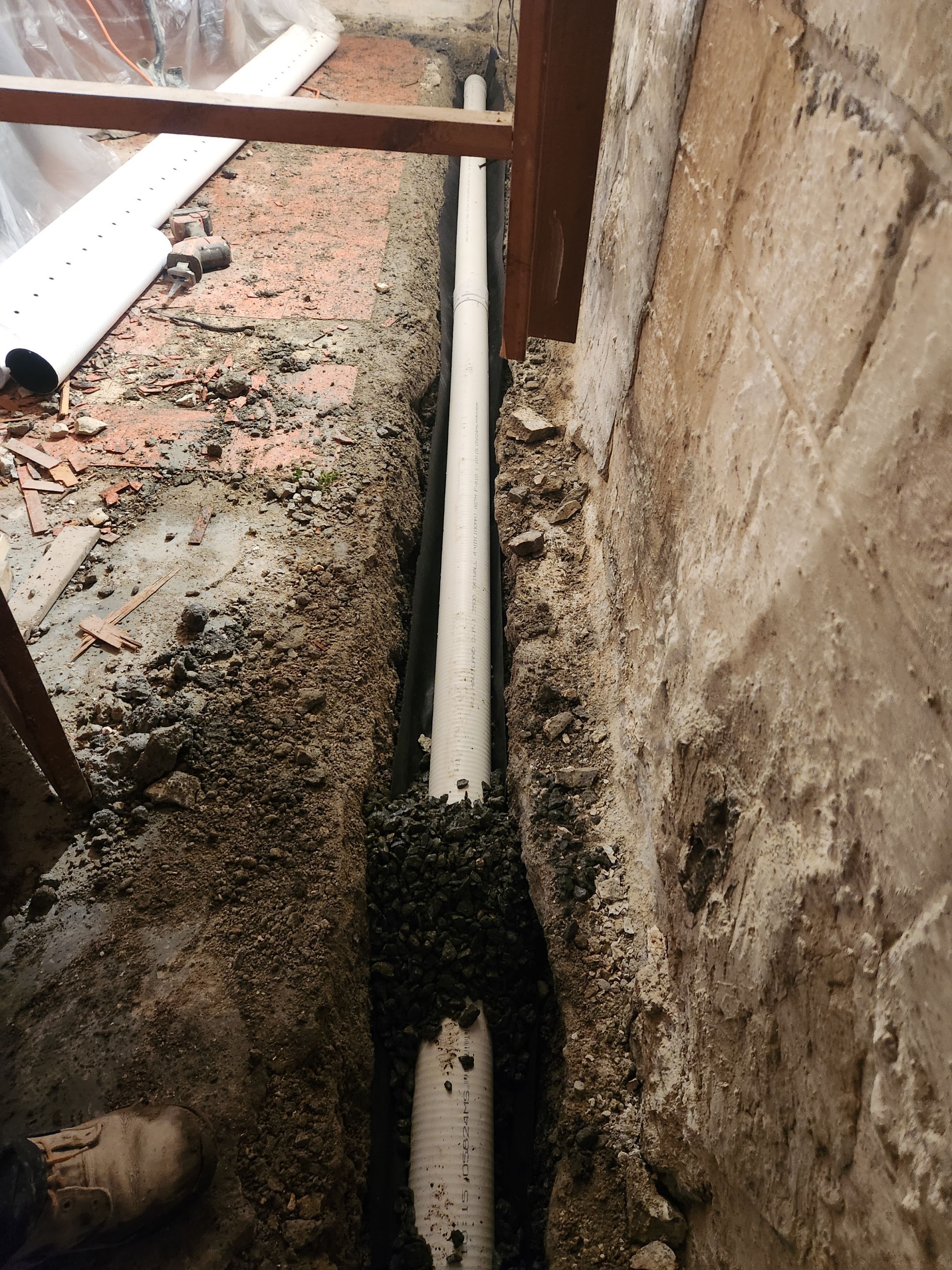 Interior French Drain & Mold Remediation Little Falls NJ by Pure Service Pro, LLC 