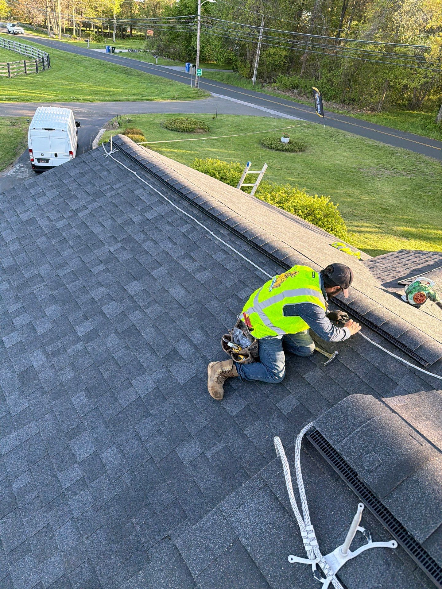 Owens Corning Duration: Onyx Black in Burlington, Connecticut by Golden Shield Roofing
