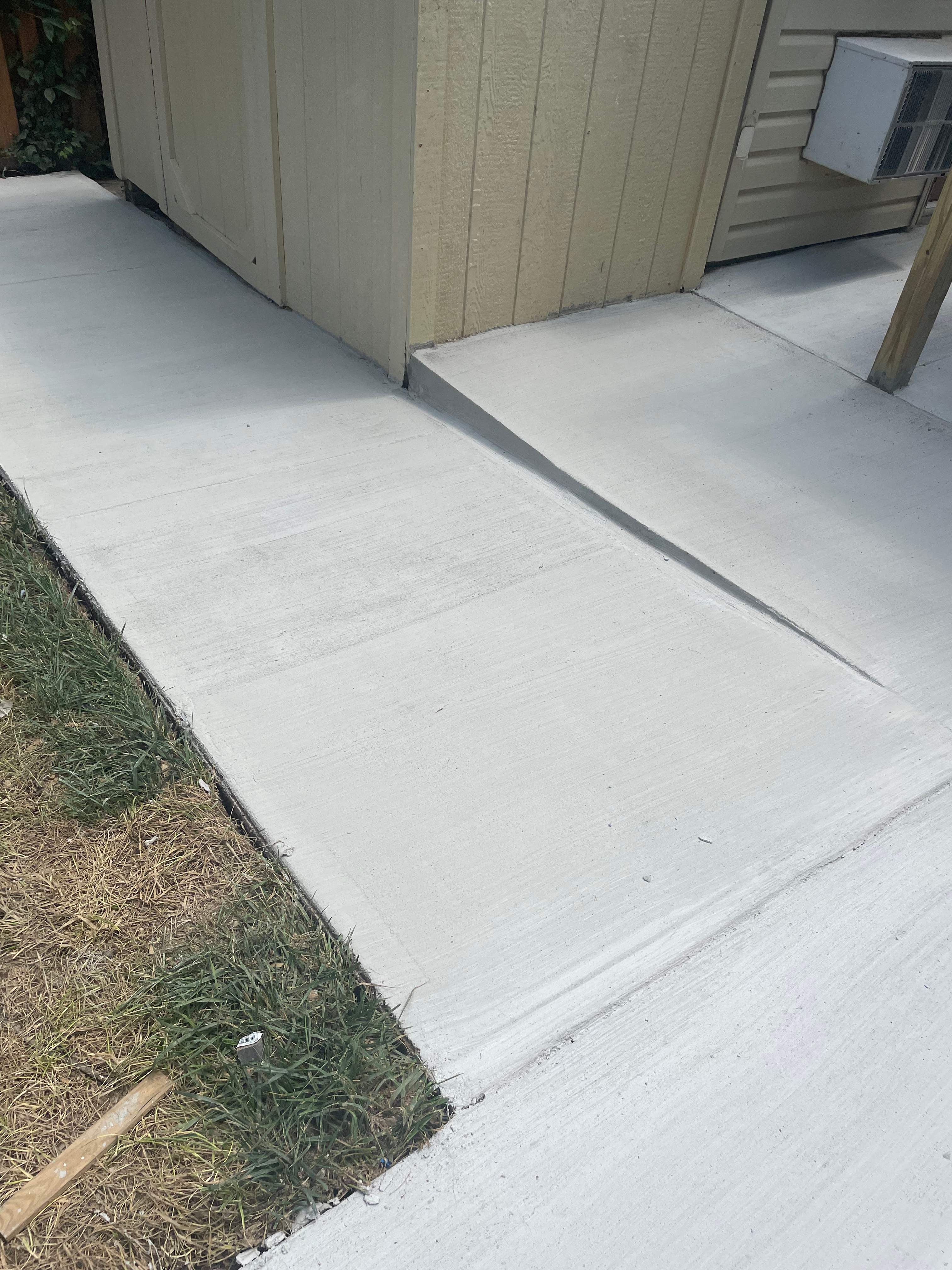 Deck resurfacing, railing replacement and concrete resurfacing by Fairfax Contractors, LLC