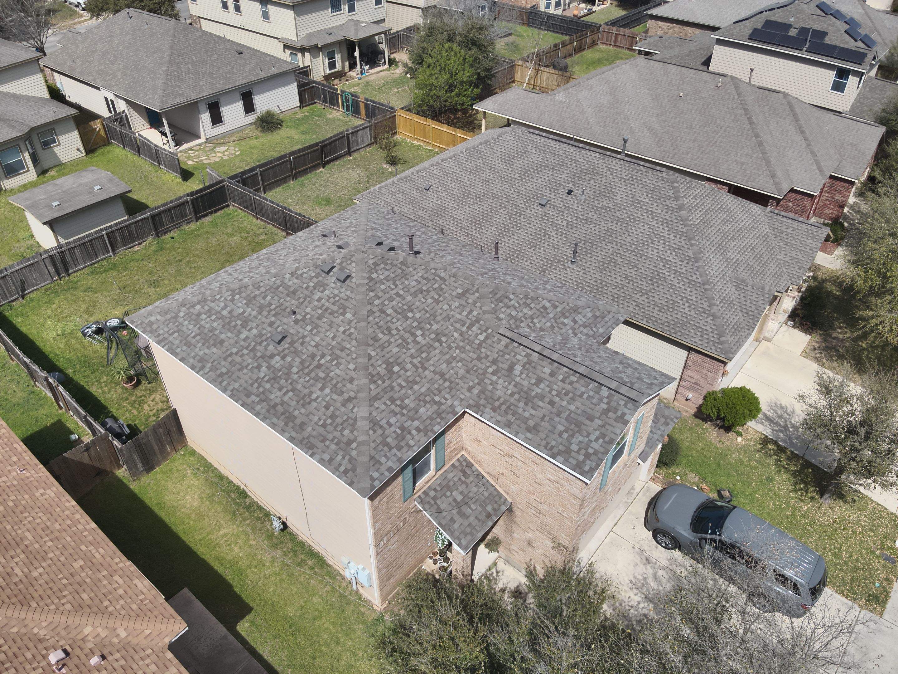 Residential Roof Replacement using Owens Corning - Duration - Driftwood by Action Exteriors Austin