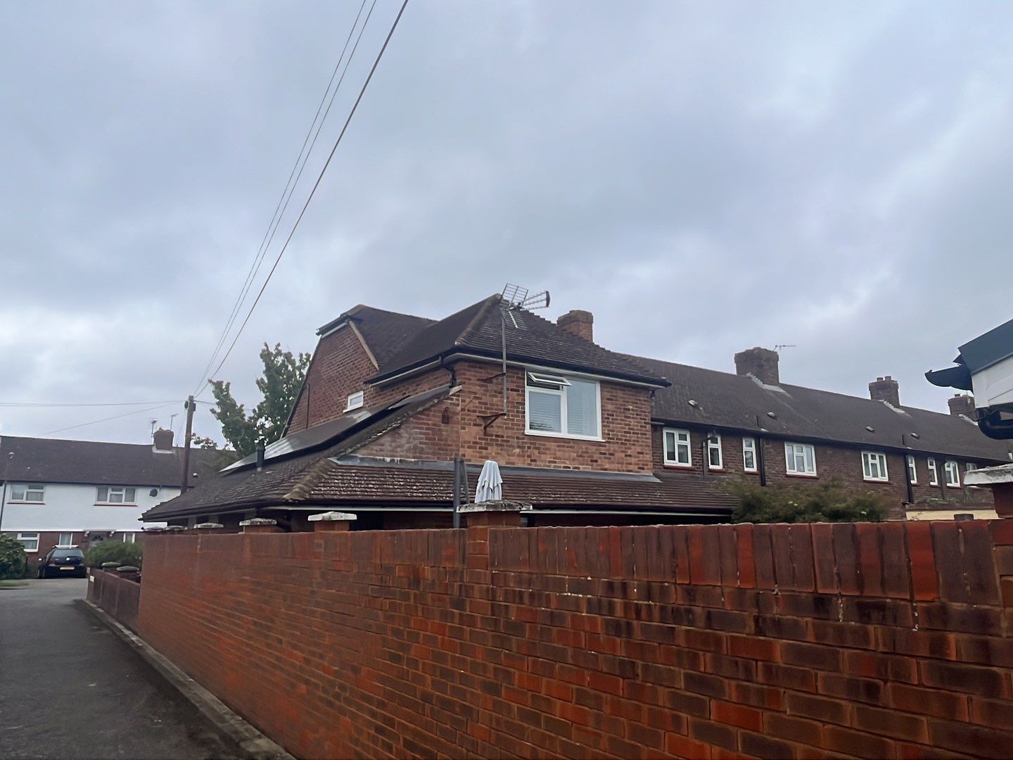 Roof Clean and Coping Stones using Honda 15lpm Low Pressure Washing Machine by Ges Exterior Cleaning ltd