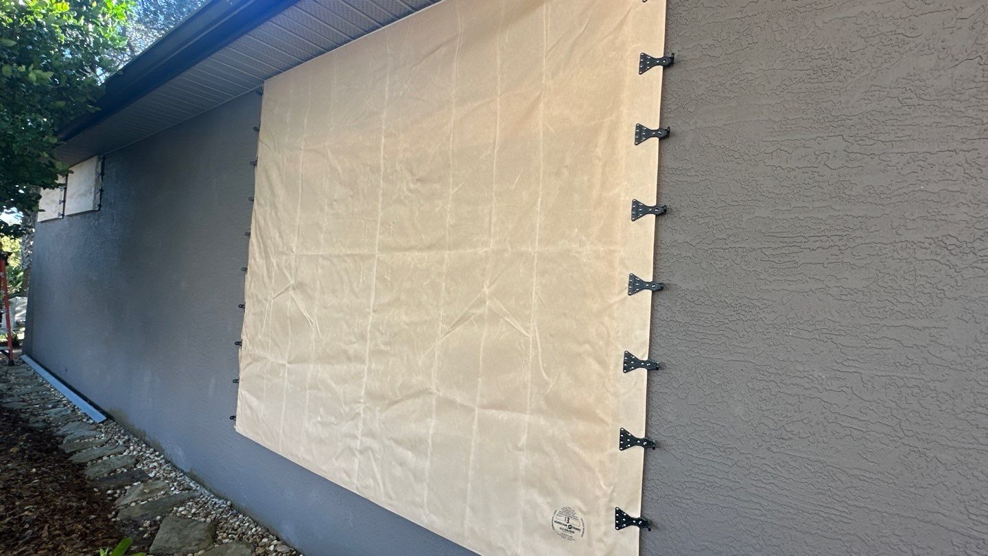 Hurricane Fabric - Tan  by Smart Guard Shutters