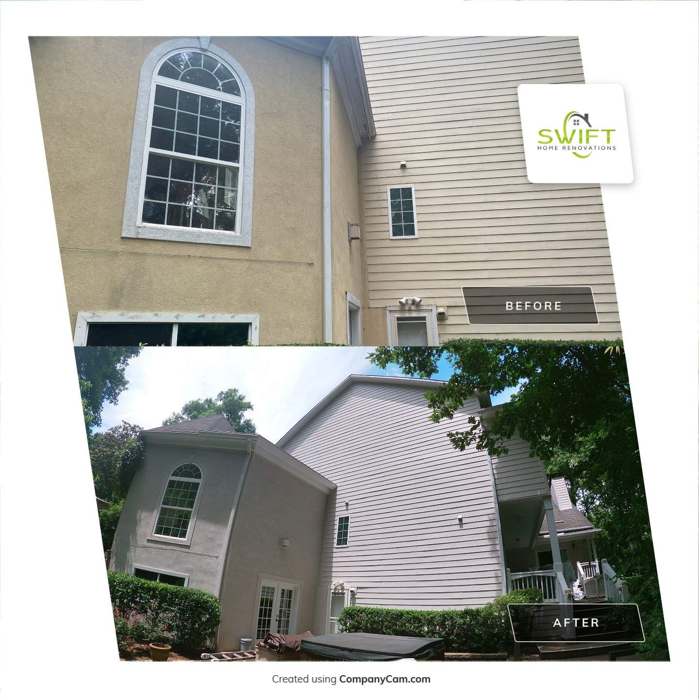 Multi-Story Residential Exterior Painting and Siding Refresh in Atlanta by Swift Home Renovations