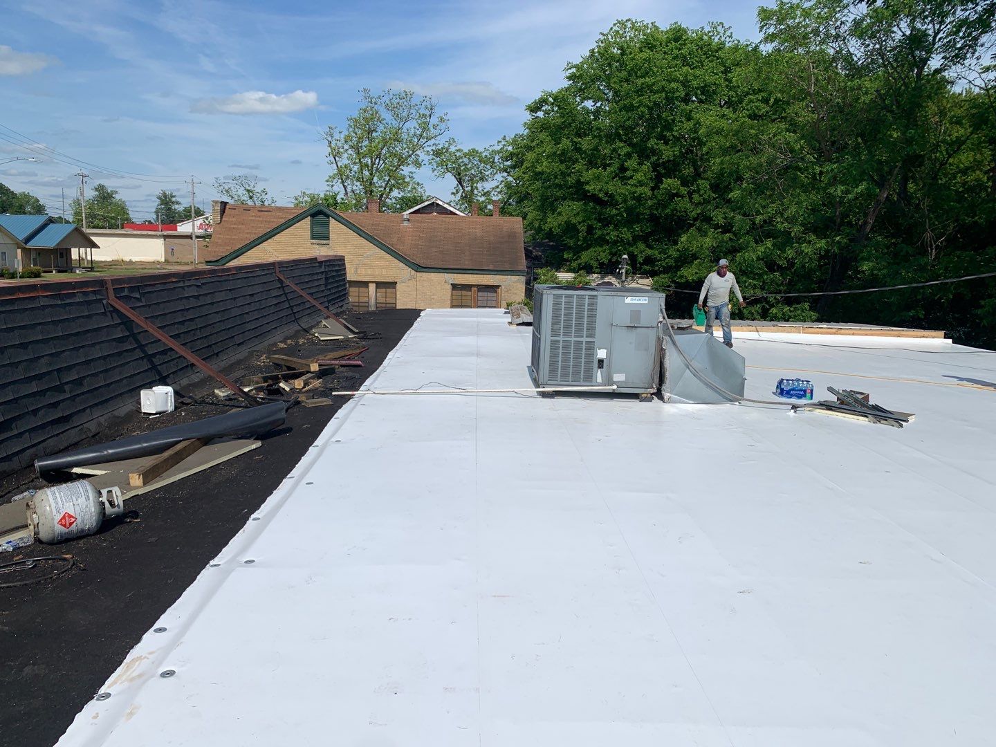 Store Building in Hope by Hostetler Roofing