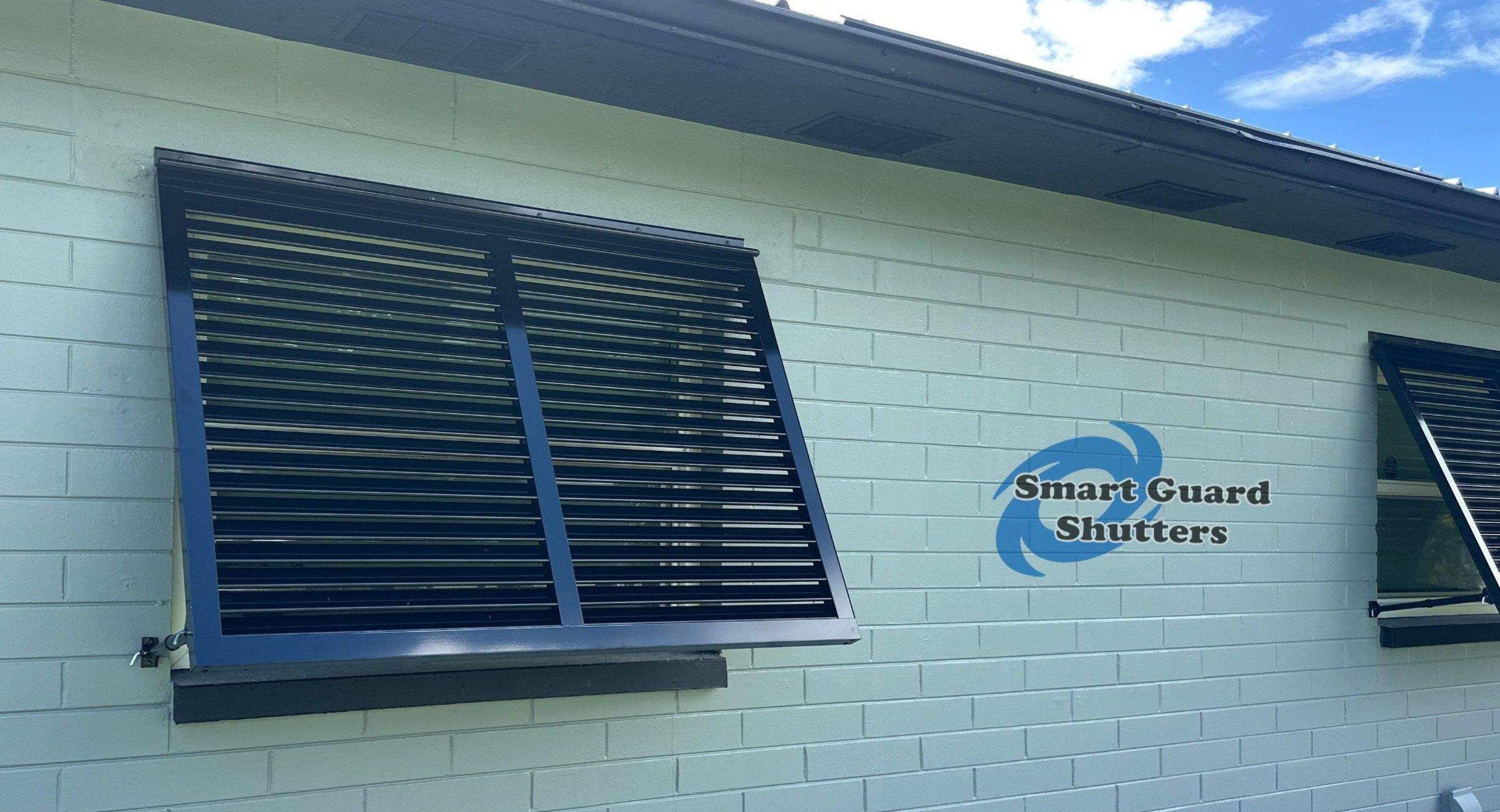 Decorative Bahamas in Jet Black  by Smart Guard Shutters