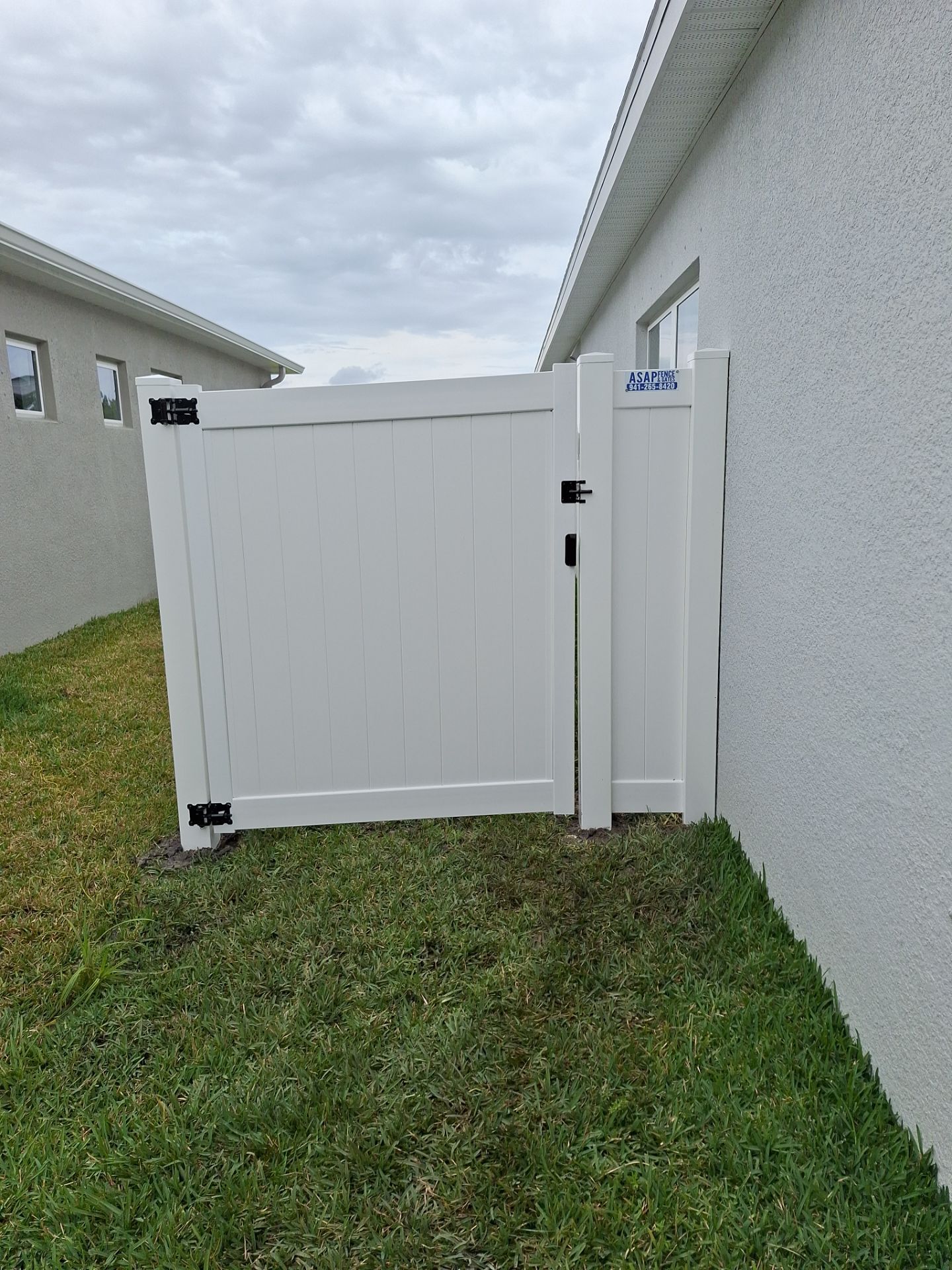 Vinyl Fence Installation using Vinyl Fence and Black 3 Rail Aluminum Fence  by Asap fence and gates, LLC