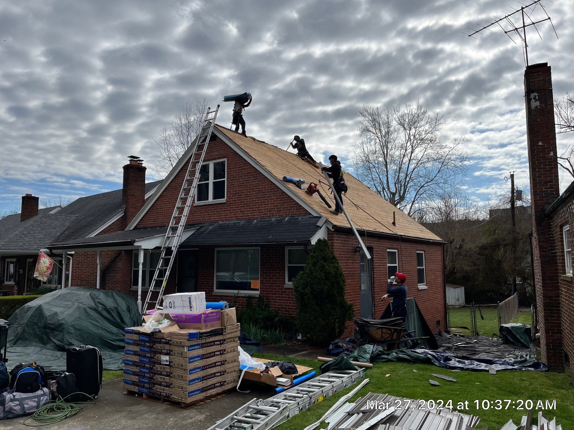 Residential Roofing Installation using Certainteed Landmark Pro Shingles by Fahey Roofing + Contracting