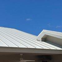 .032 Aluminum 1.5" Mechanical Seam Solar White  by Total Roofing System The Metal Roof Experts