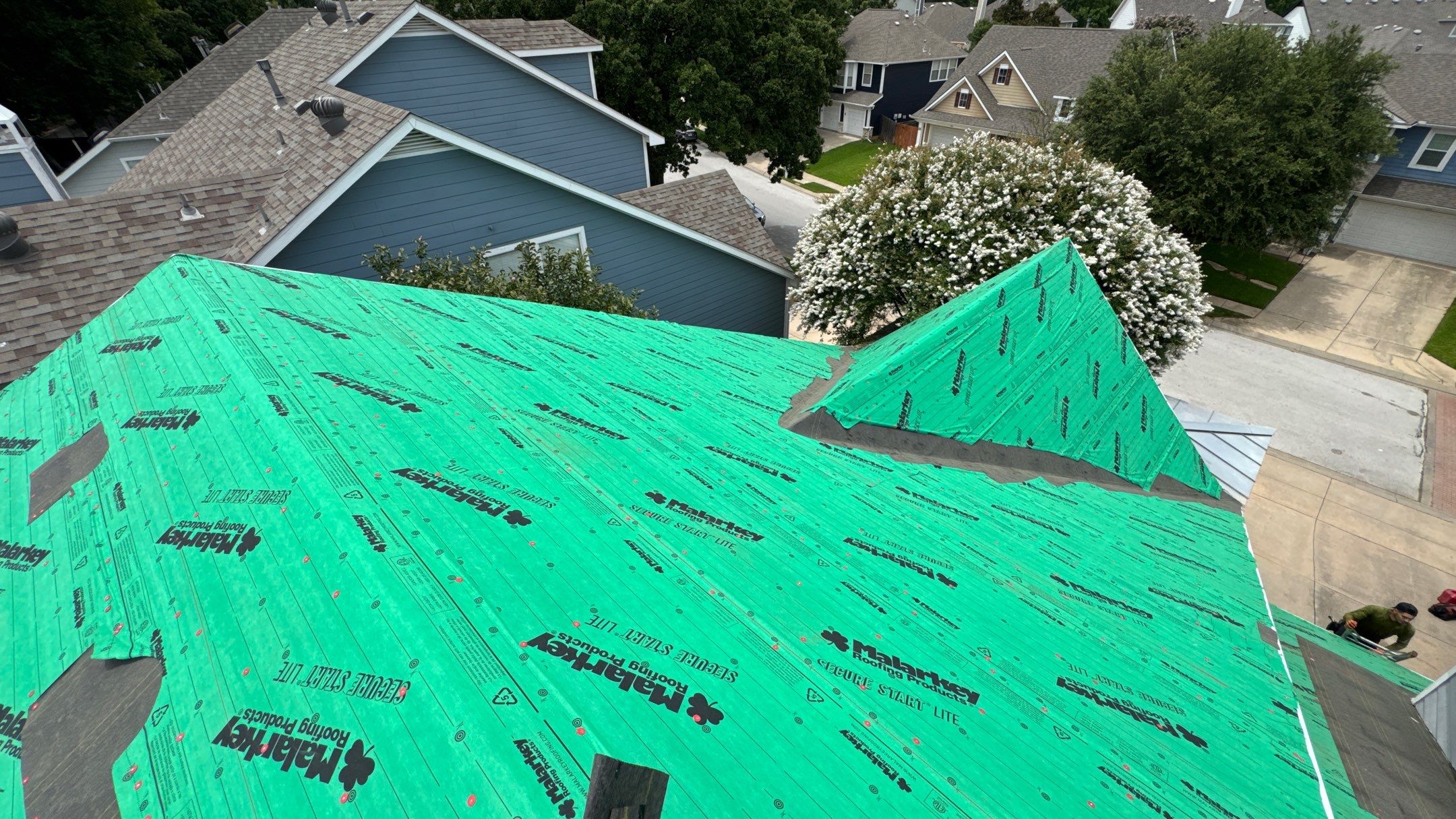 Residential Roofing Installation using Malarkey Secure Choice Roof System by Harvey Roofing & Construction