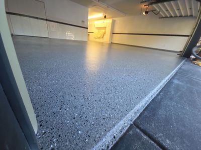 Spokane Garage Floor Transformation Using Slate Hybrid Polyurea Coating