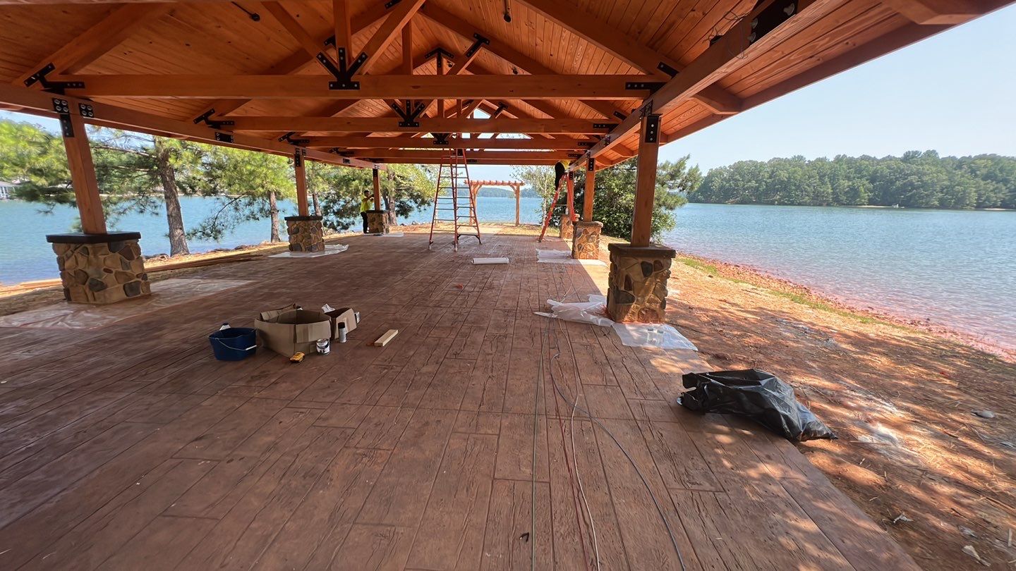 Stamped Concrete Pavilion Slab by Xtreme Concrete Services
