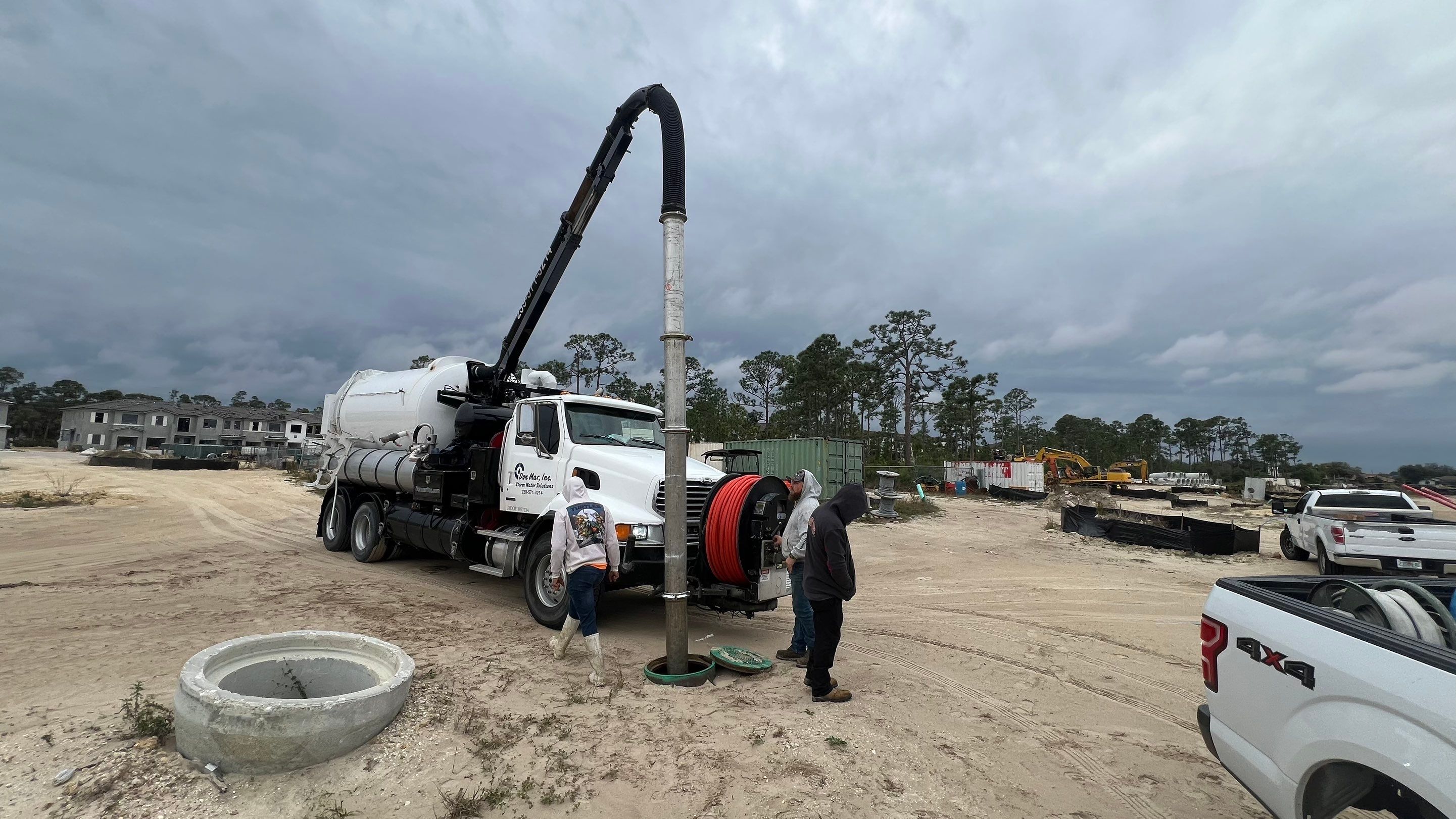 New Residential Construction Community Sewer System Cleaning by APS Power & Water