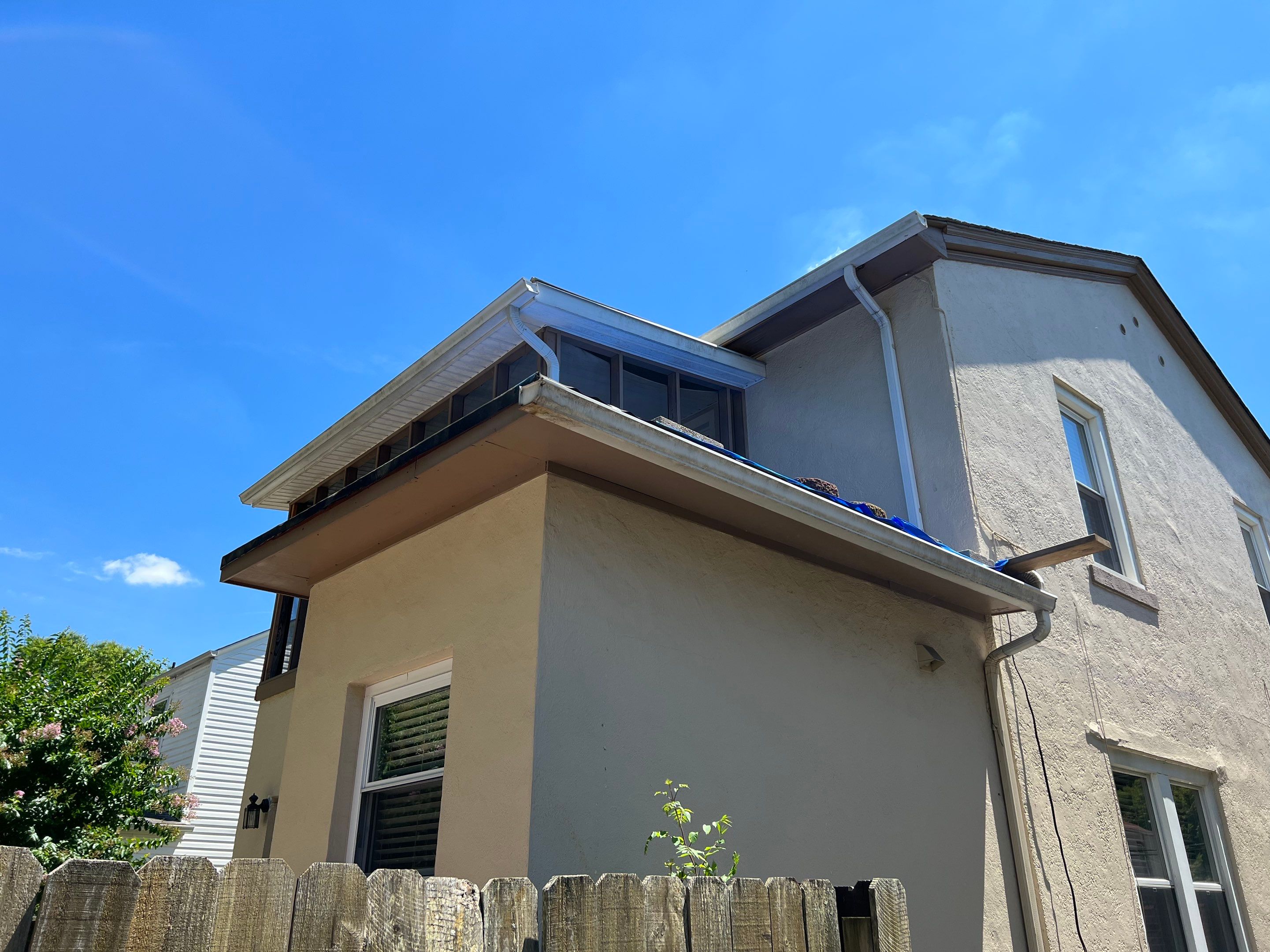 Rubber Roof and Gutter on Addition  by Secure Construction Company Inc