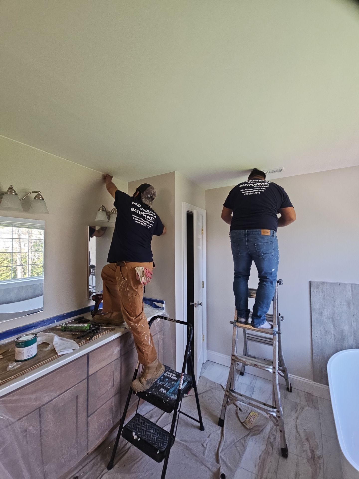 Complete master bathroom remodel/Full window replacement by Window Depot of Annapolis