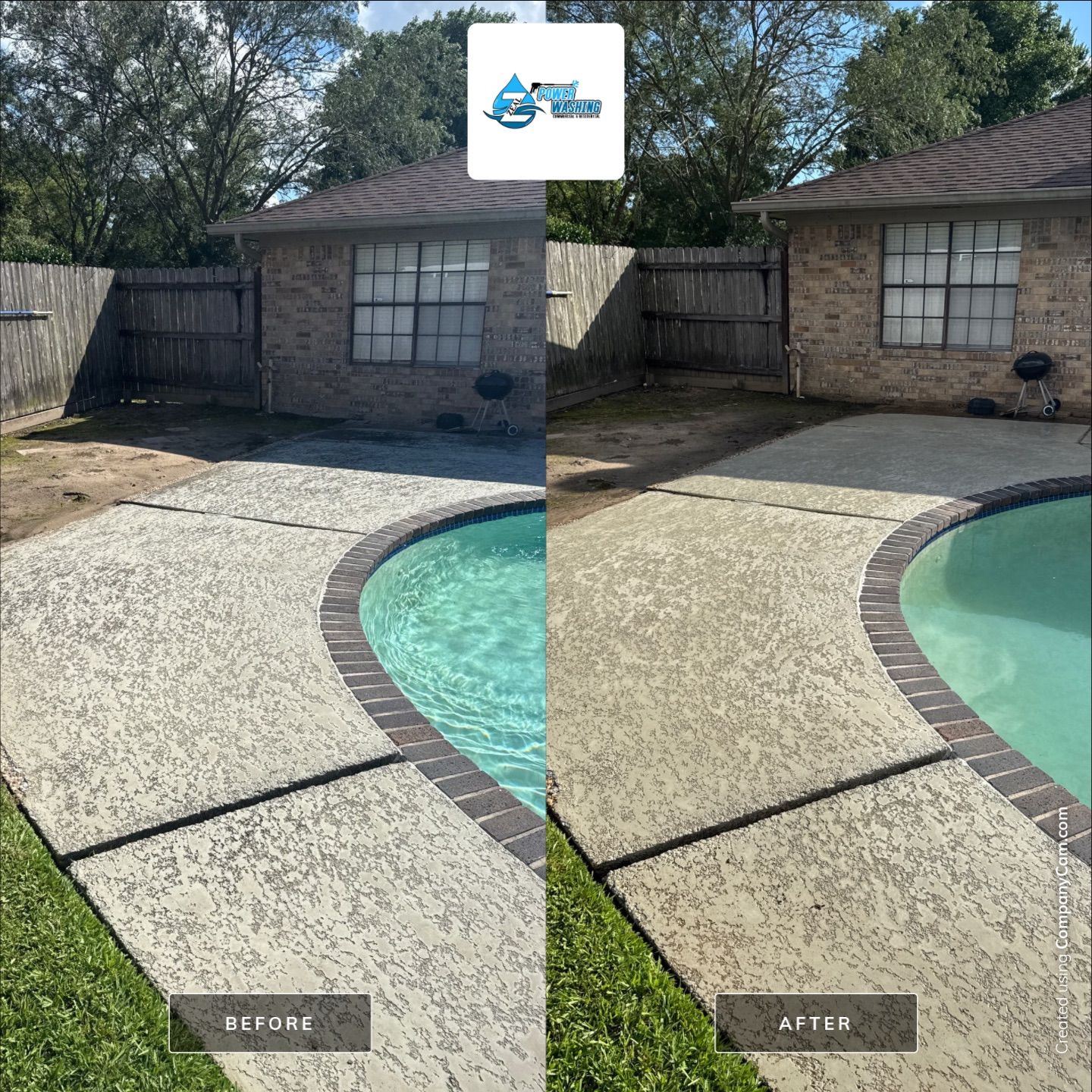 Professional Concrete Pool Deck and Patio Cleaning in Beaumont by Zeal Power Washing