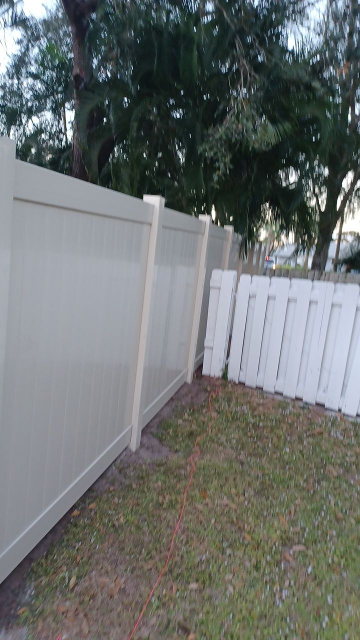 Sarasota, FL 6ft. Tall Tan Vinyl Privacy Fence  by Asap fence and gates, LLC