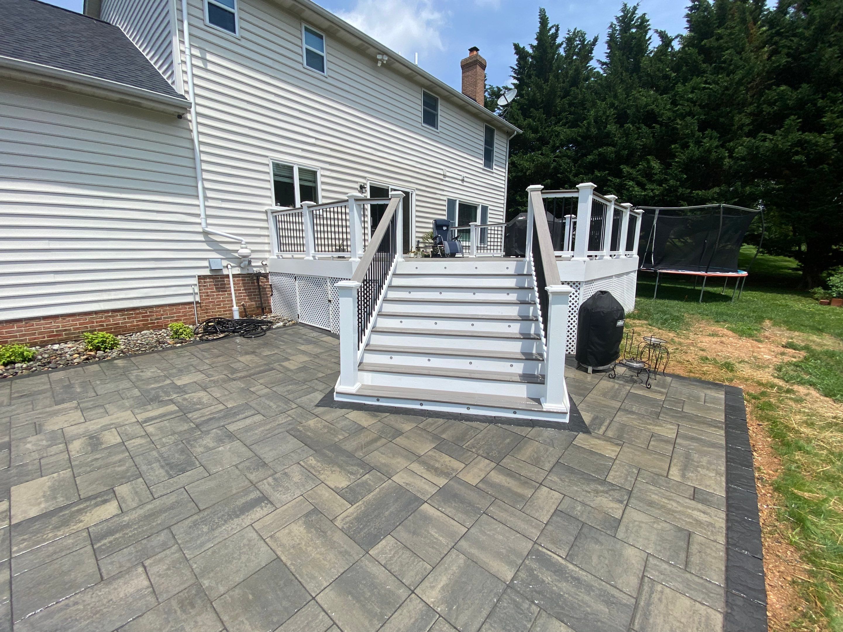 Backyard Transformation using Techo-Bloc Pavers by The Smet Companies, LLC