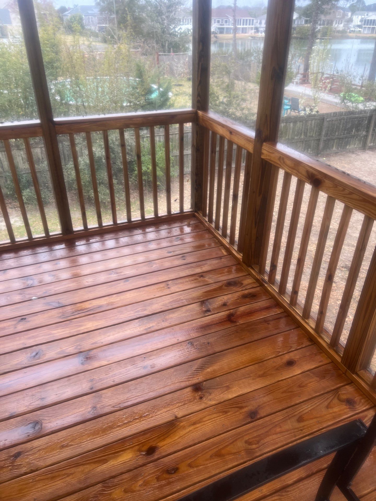 Weathered Deck and Screened Porch using Wood Sealant by DuraSeal
