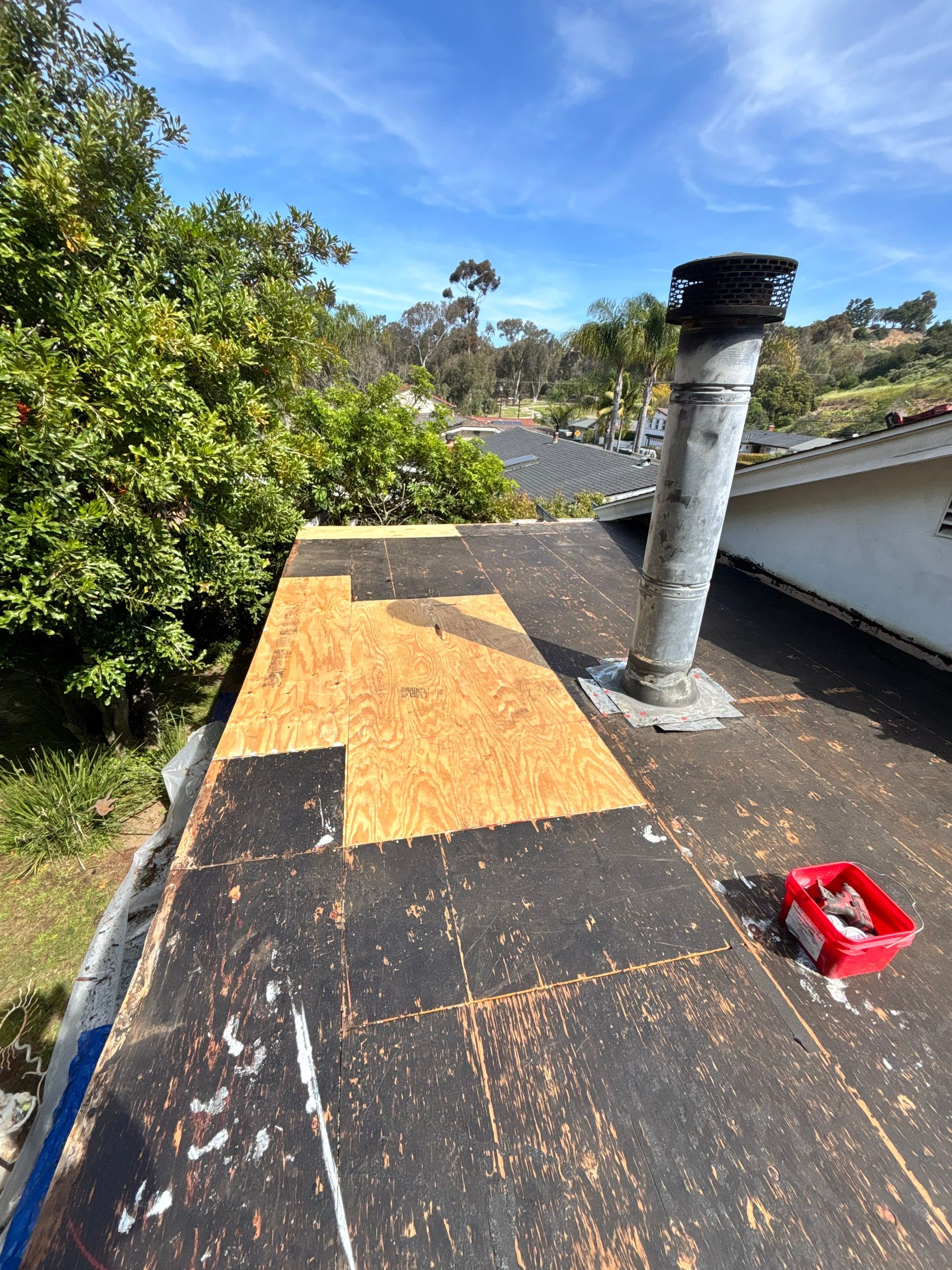 Mission Bay TPO Roof Replacement with Porch Conversion by Zenith Roofing Services