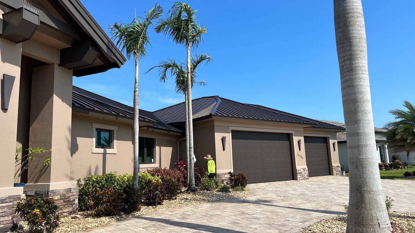 Residential Roofing Installation using Standing Seam Metal Roof in Cape Coral, FL by International Roofing
