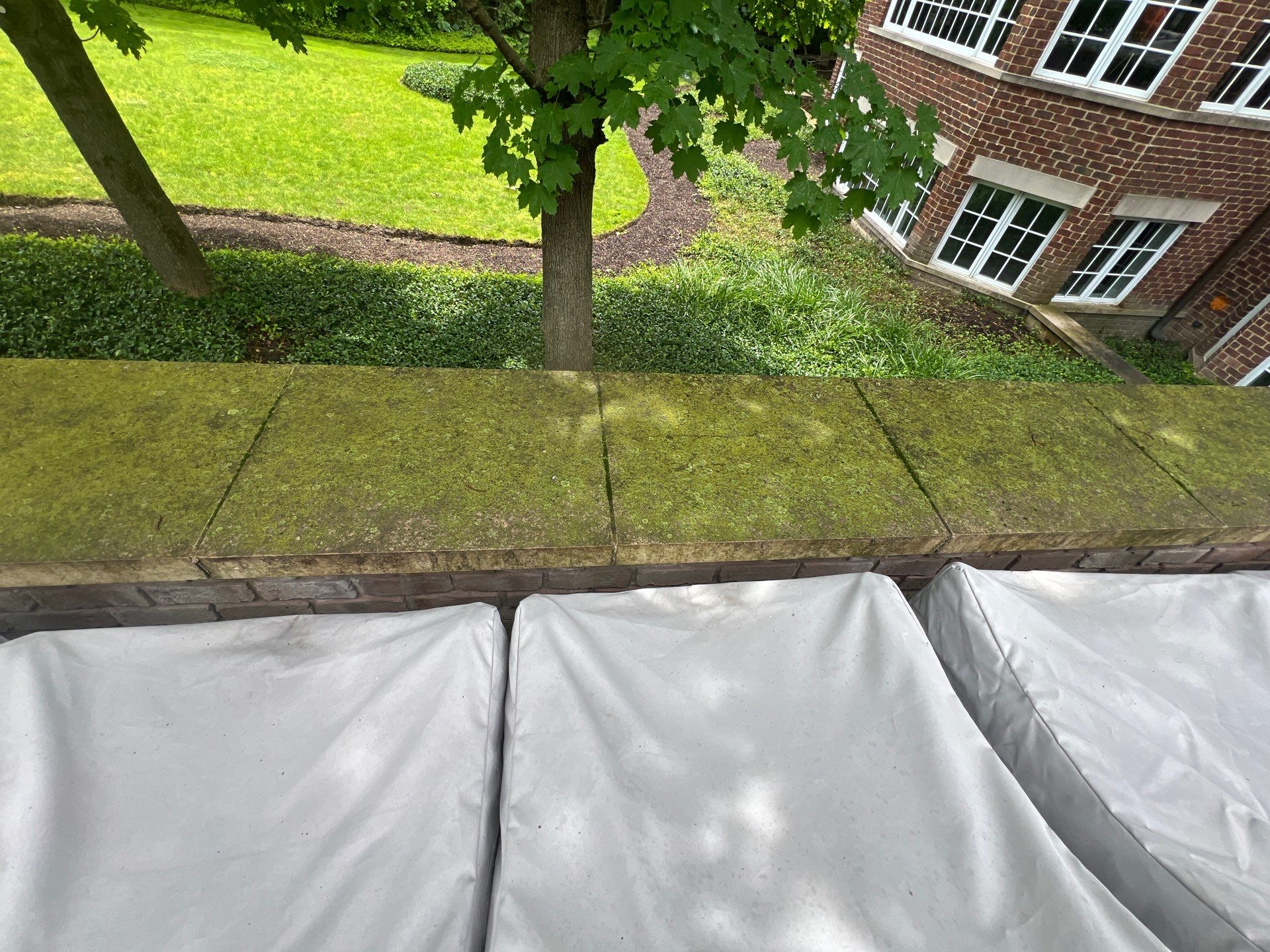 Brick paver clean, sand and seal.  using Algaecide, soft wash soap by Northern Power Washing LLC.