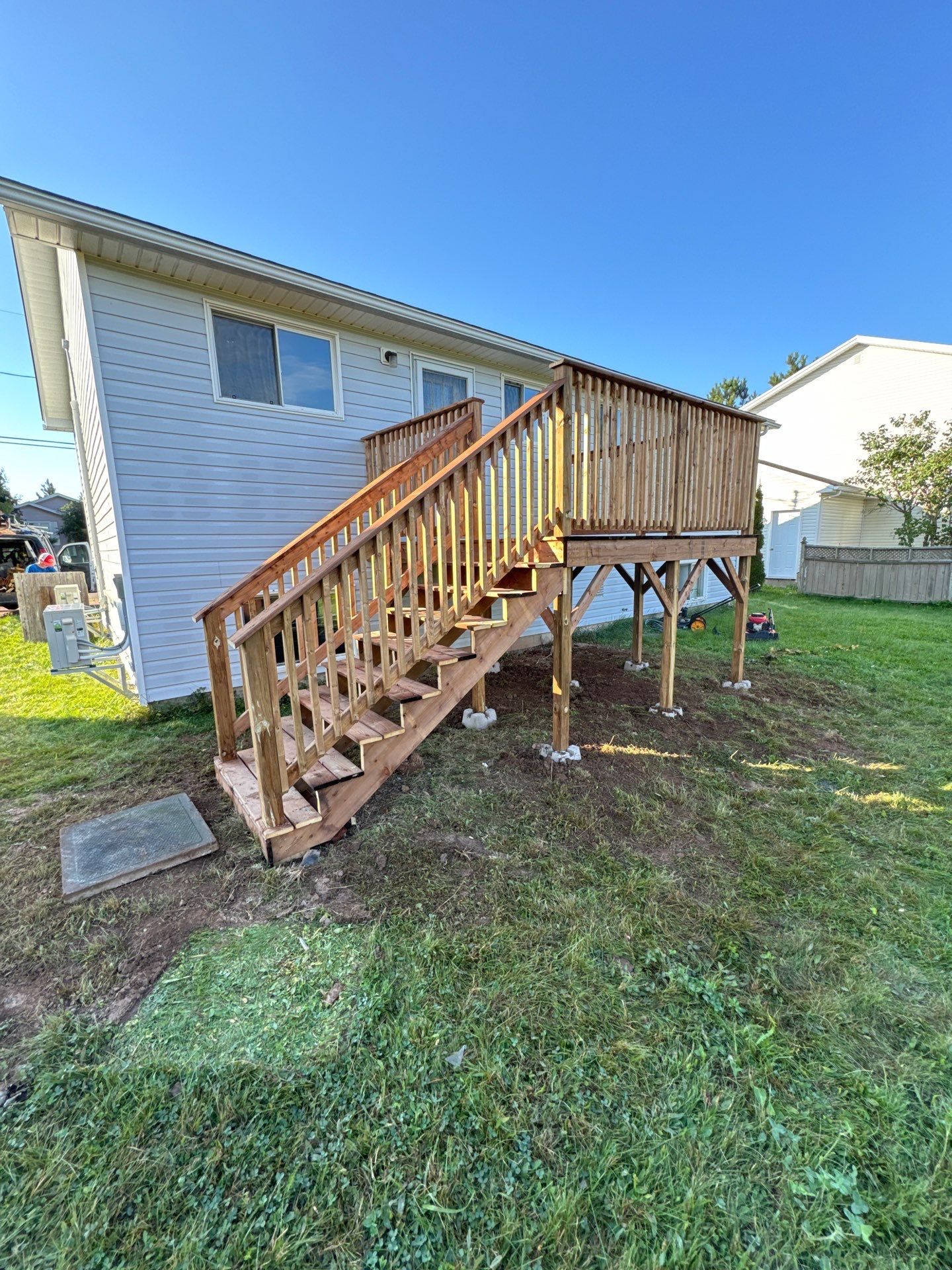Deck Installation using New wood decking by Bobby Built