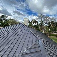 24ga 1.5" Mechanical Seam Dark Bronze by Total Roofing System The Metal Roof Experts
